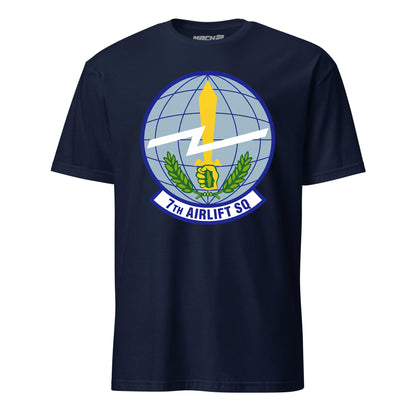 Mach2 Squadron Upload | 7TH AIRLIFT SQUADRON | T-Shirt | Navy | MACH-SHORT-SLEEVE-FRONT-NAVY.jpg