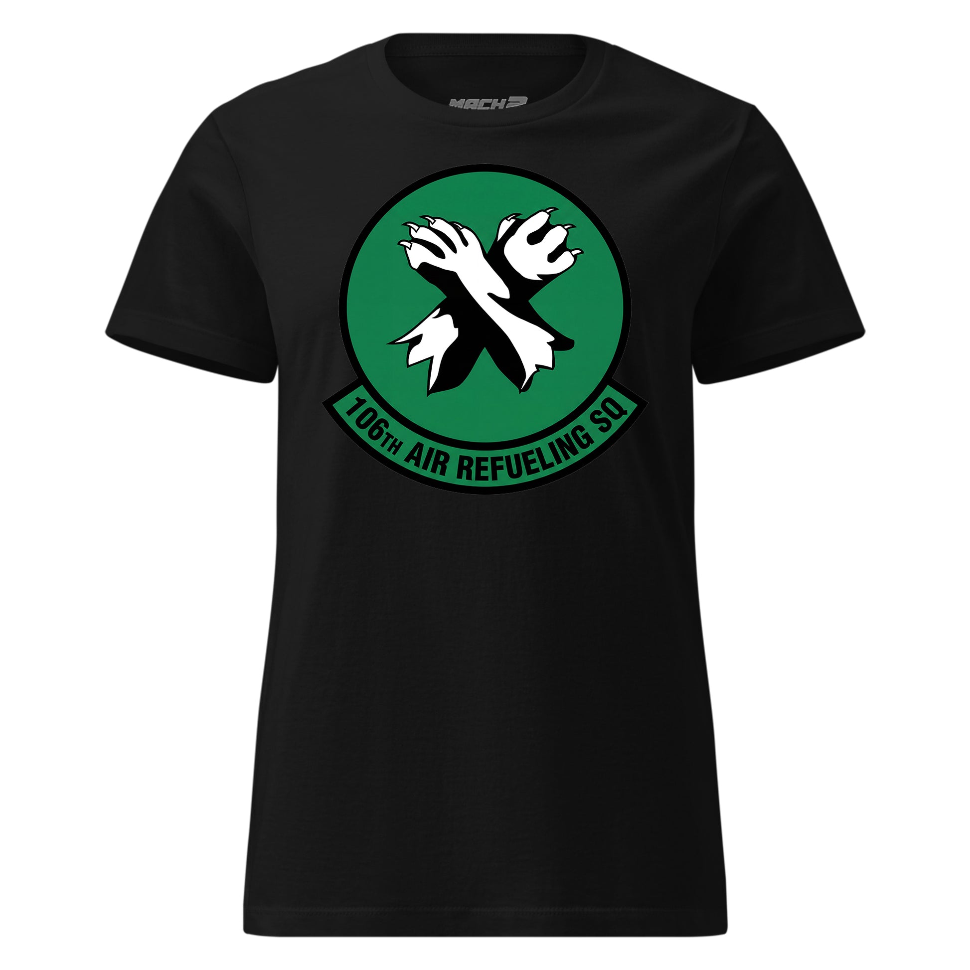 Mach2 Squadron Upload | 106TH AIR REFUELING SQUADRON | Womens | Black | MACH-WOMENS-FRONT-BLACK.jpg