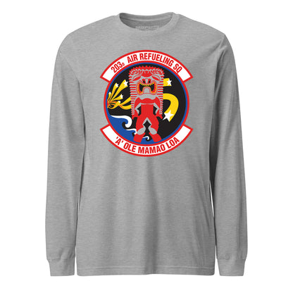Mach2 Squadron Upload | 203RD AIR REFUELING SQUADRON | Long Sleeve | Heather Grey | MACH-LONG-SLEEVE-FRONT-GREY.jpg