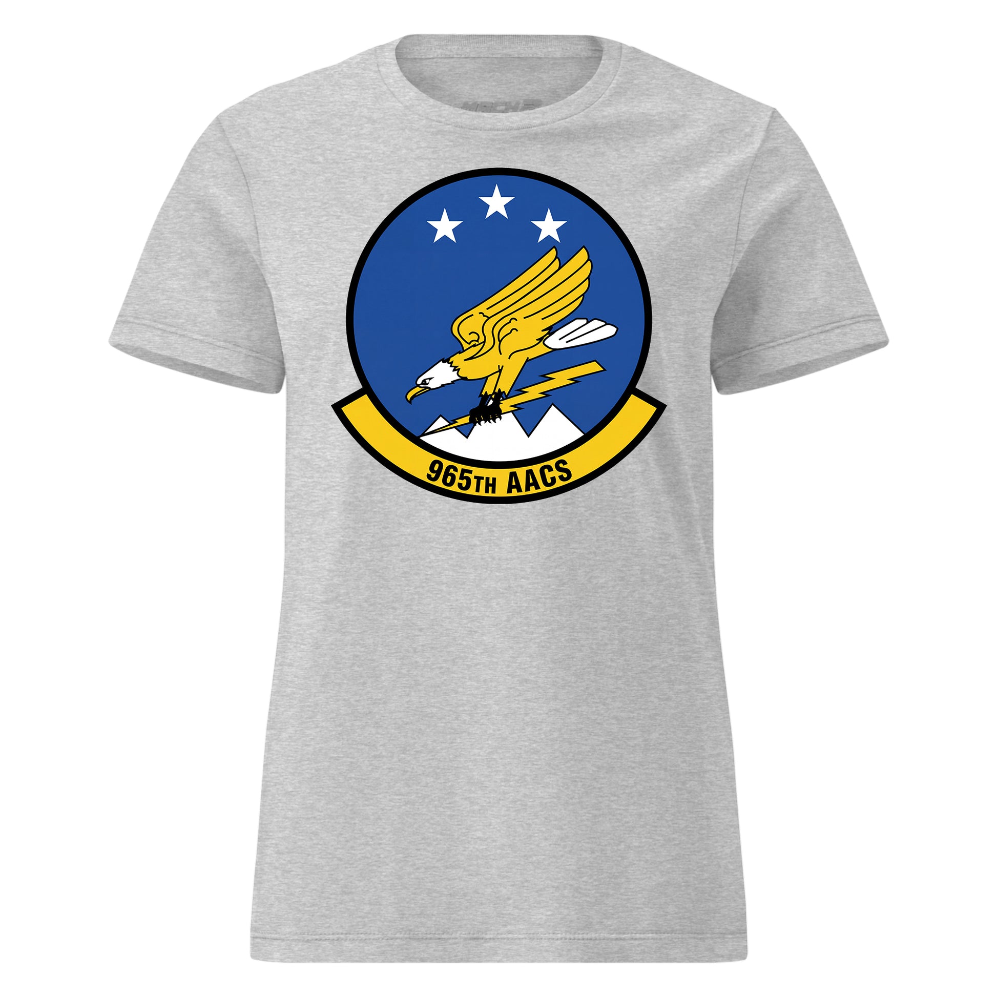 Mach2 Squadron Upload | 965TH AIRBORNE AIR CONTROL SQUADRON | Womens | Heather Grey | MACH-WOMENS-FRONT-GREY.jpg