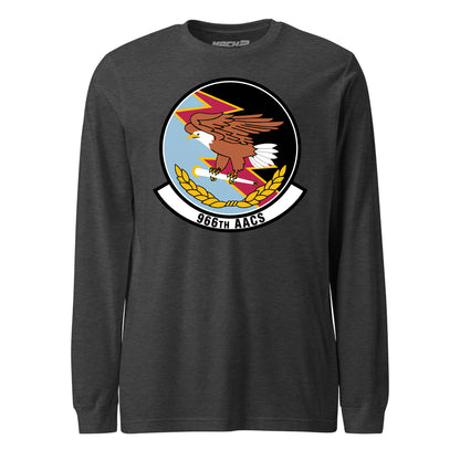 Mach2 Squadron Upload | 966TH AIRBORNE AIR CONTROL SQUADRON | Long Sleeve | Charcoal Heather | MACH-LONG-SLEEVE-FRONT-CHARCOAL.jpg