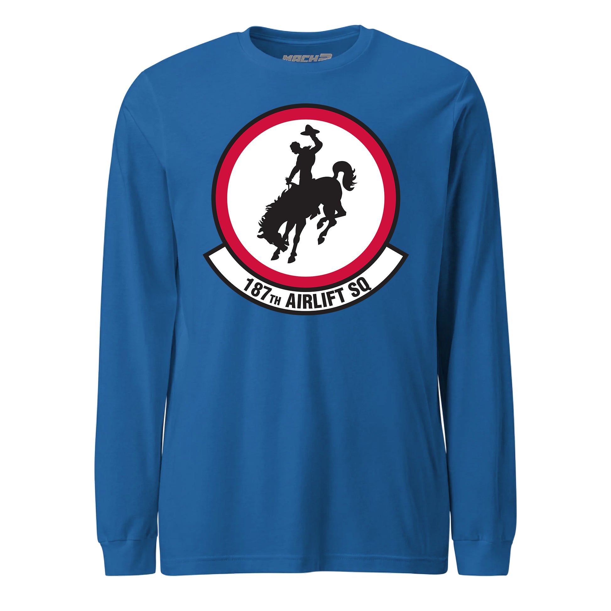 Mach2 Squadron Upload | 187TH AIRLIFT SQUADRON | Long Sleeve | Royal | MACH-LONG-SLEEVE-FRONT-ROYAL.jpg