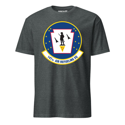 Mach2 Squadron Upload | 147TH AIR REFUELING SQUADRON | T-Shirt | Charcoal Heather | MACH-SHORT-SLEEVE-FRONT-CHARCOAL.jpg