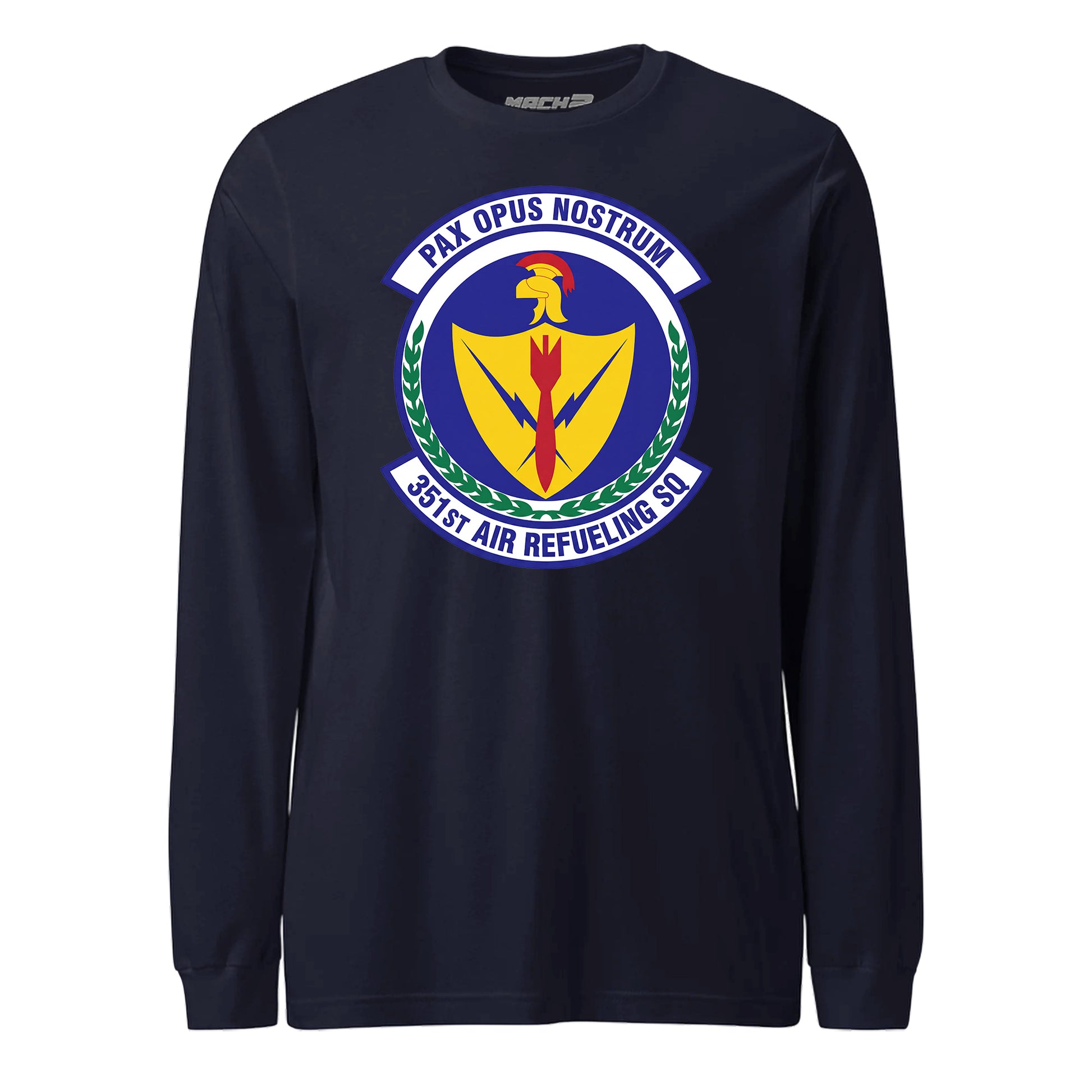 Mach2 Squadron Upload | 351ST AIR REFUELING SQUADRON | Long Sleeve | Navy | MACH-LONG-SLEEVE-FRONT-NAVY.jpg