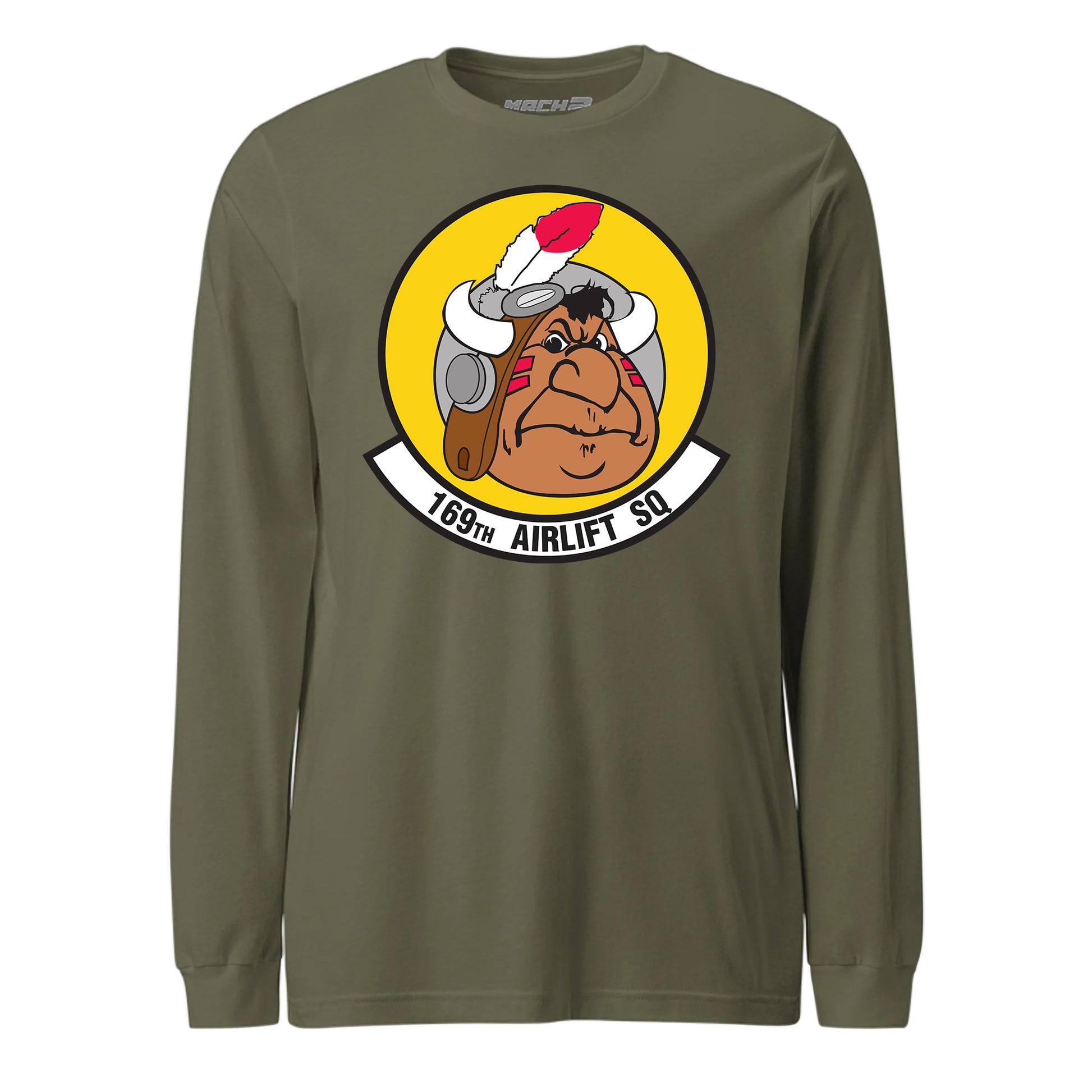 Mach2 Squadron Upload | 169TH AIRLIFT SQUADRON | Long Sleeve | OD Green | MACH-LONG-SLEEVE-FRONT-OD.jpg