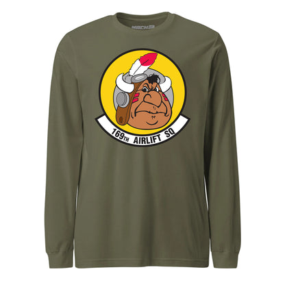 Mach2 Squadron Upload | 169TH AIRLIFT SQUADRON | Long Sleeve | OD Green | MACH-LONG-SLEEVE-FRONT-OD.jpg