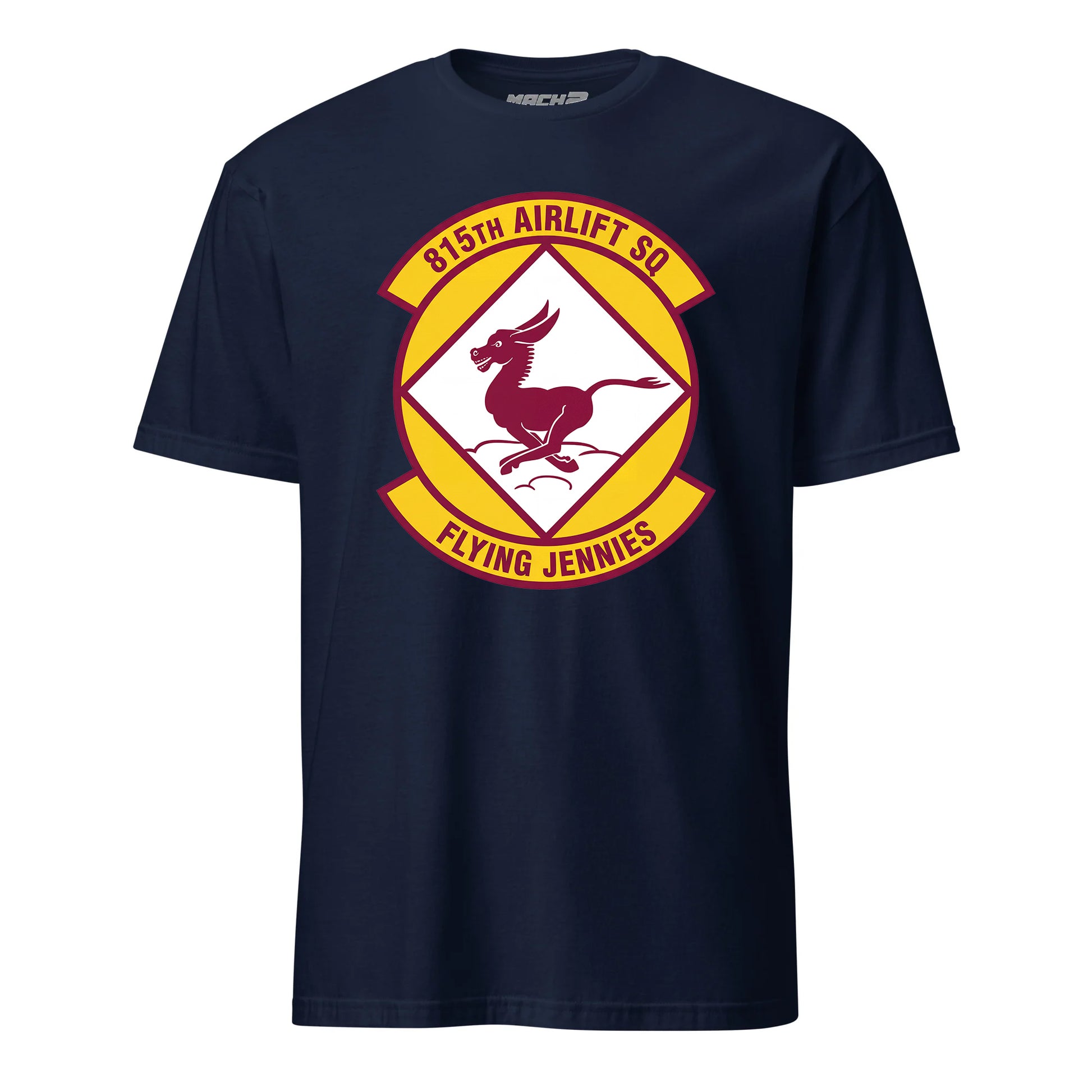 Mach2 Squadron Upload | 815TH AIRLIFT SQUADRON | T-Shirt | Navy | MACH-SHORT-SLEEVE-FRONT-NAVY.jpg