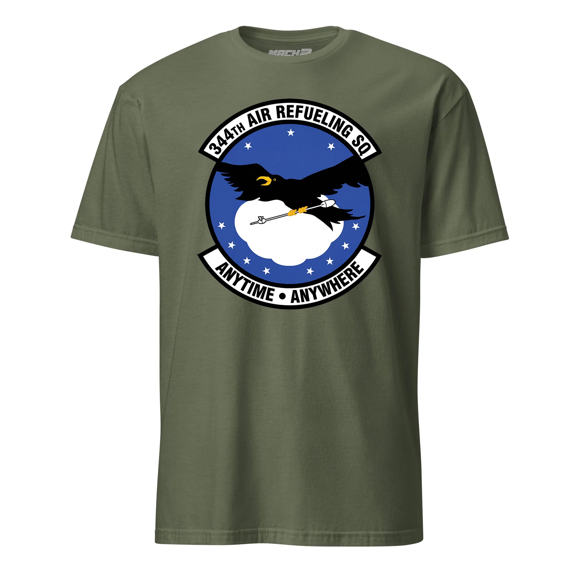 Mach2 Squadron Upload | 344TH AIR REFUELING SQUADRON | T-Shirt | OD Green | MACH-SHORT-SLEEVE-FRONT-OD.jpg