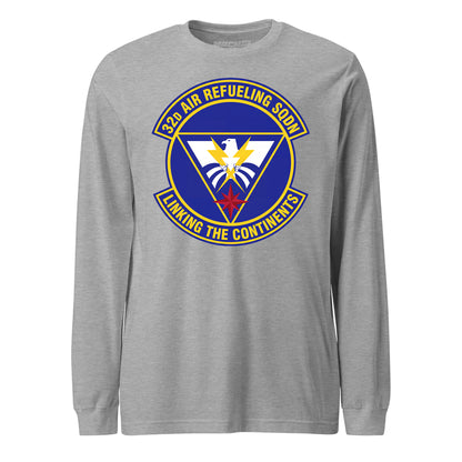 Mach2 Squadron Upload | 32ND AIR REFUELING SQUADRON | Long Sleeve | Heather Grey | MACH-LONG-SLEEVE-FRONT-GREY.jpg