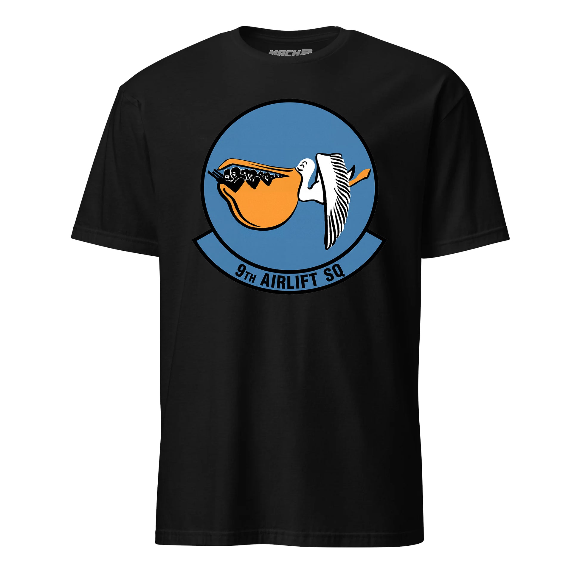 Mach2 Squadron Upload | 9TH AIRLIFT SQUADRON | T-Shirt | Black | MACH-SHORT-SLEEVE-FRONT-BLACK.jpg