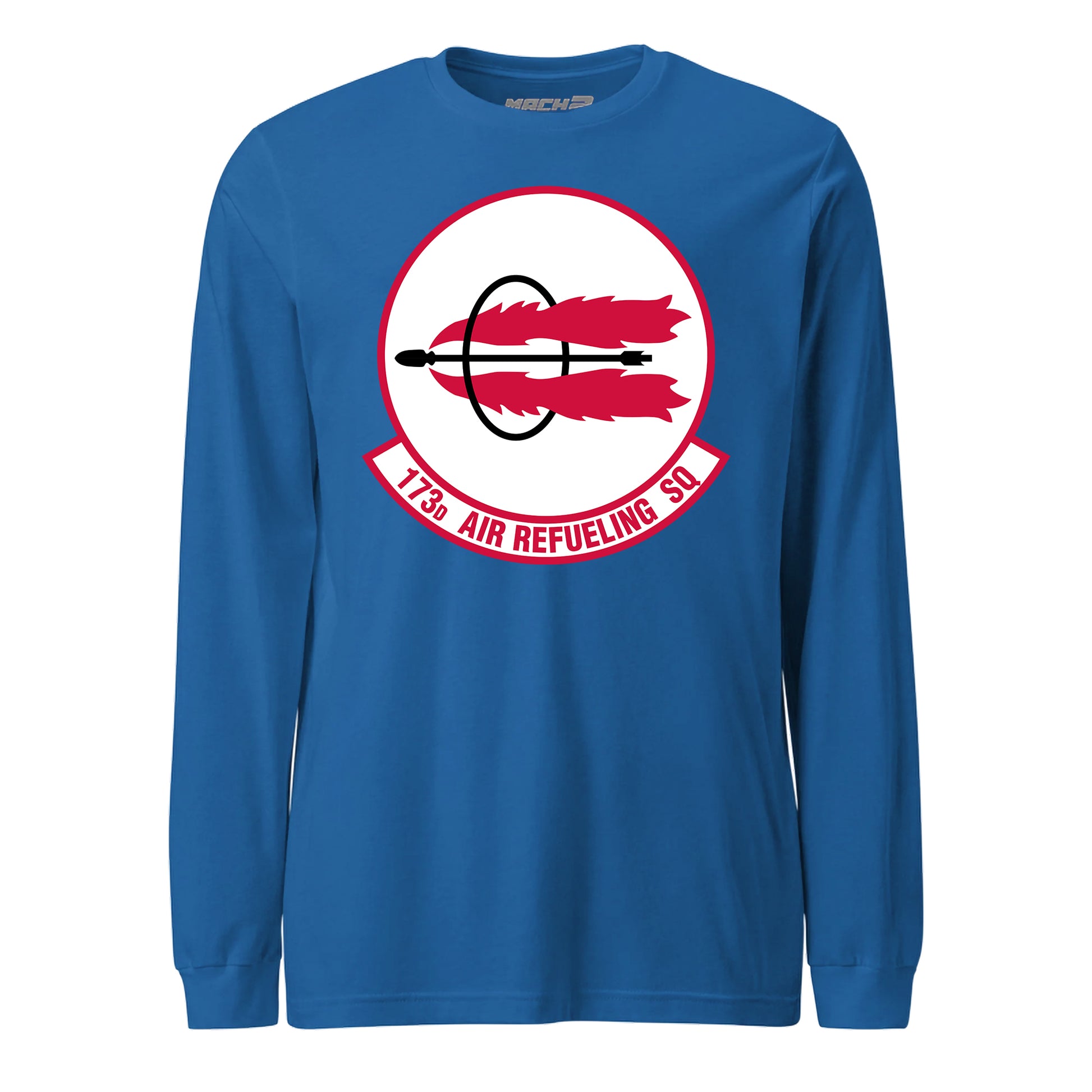 Mach2 Squadron Upload | 173RD AIR REFUELING SQUADRON | Long Sleeve | Royal | MACH-LONG-SLEEVE-FRONT-ROYAL.jpg