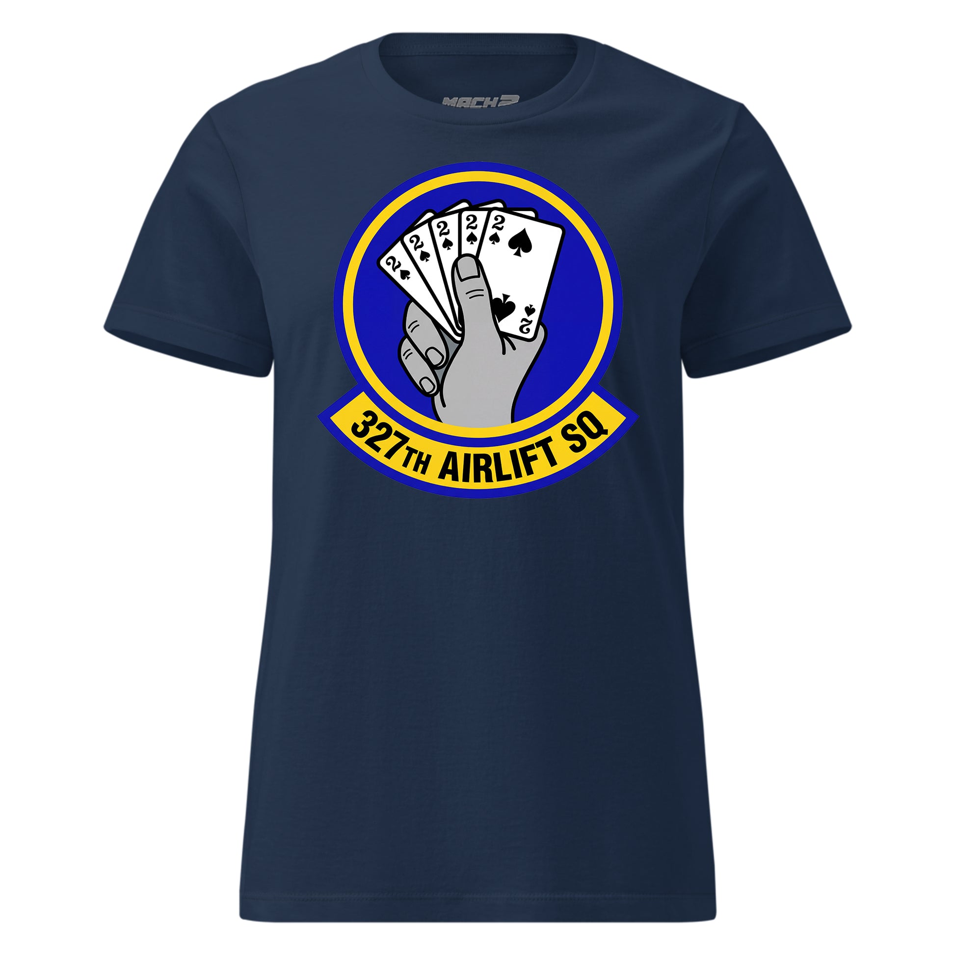 Mach2 Squadron Upload | 327TH AIRLIFT SQUADRON | Womens | Navy | MACH-WOMENS-FRONT-NAVY.jpg
