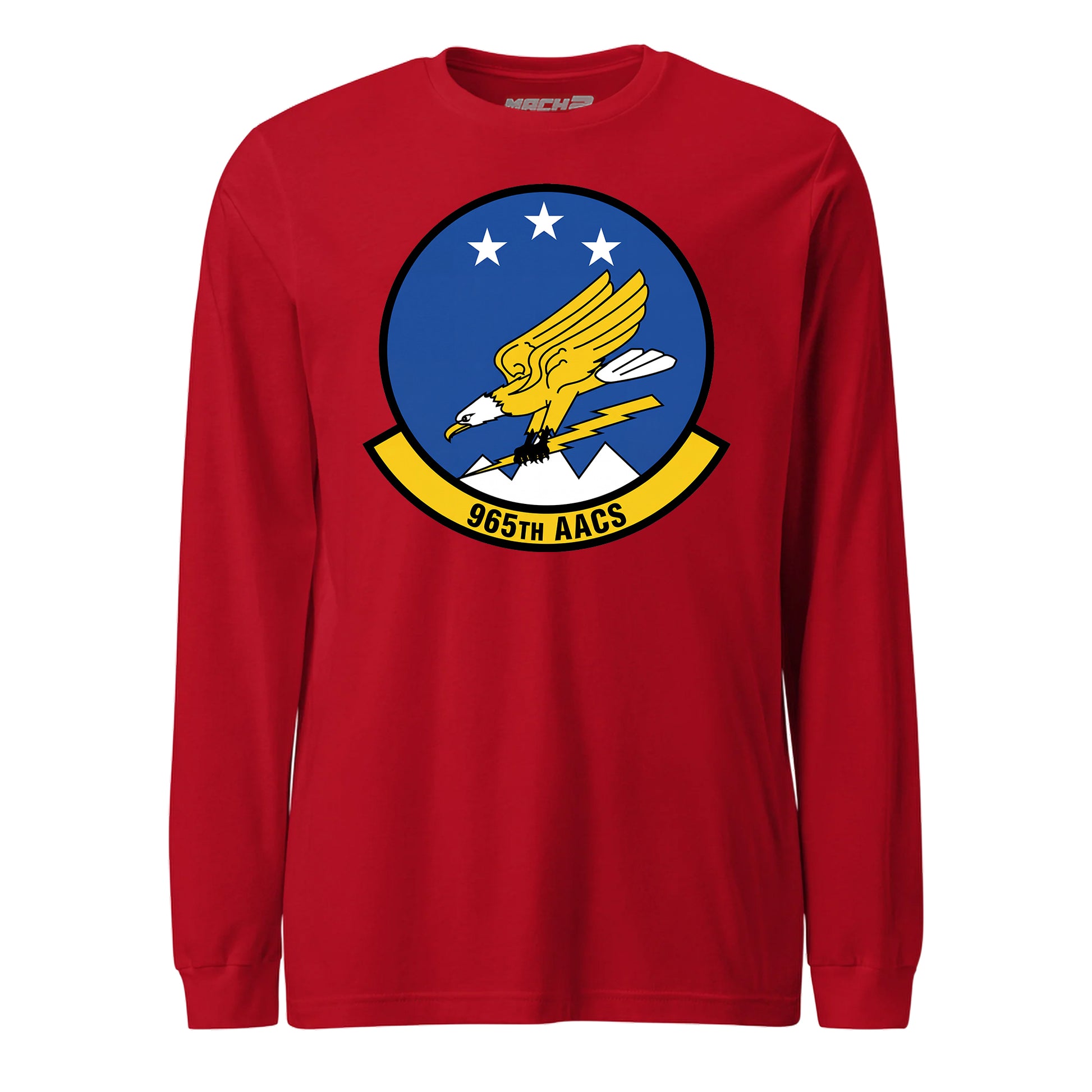 Mach2 Squadron Upload | 965TH AIRBORNE AIR CONTROL SQUADRON | Long Sleeve | Red | MACH-LONG-SLEEVE-FRONT-RED.jpg