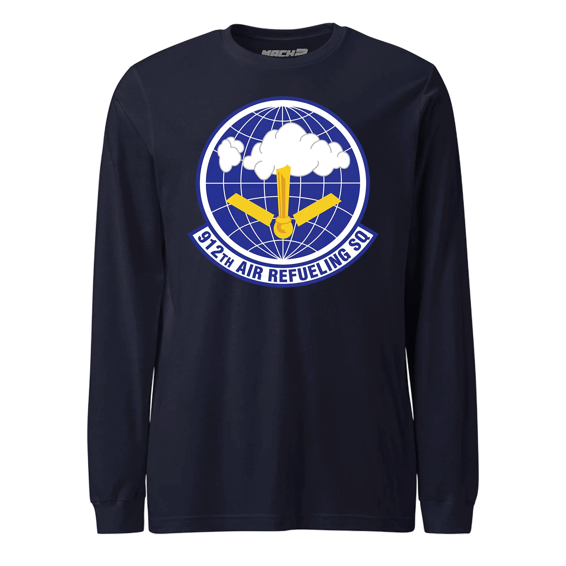 Mach2 Squadron Upload | 912TH AIR REFUELING SQUADRON | Long Sleeve | Navy | MACH-LONG-SLEEVE-FRONT-NAVY.jpg