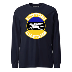 Mach2 Squadron Upload | 356TH AIRLIFT SQUADRON | Long Sleeve | Navy | MACH-LONG-SLEEVE-FRONT-NAVY.jpg