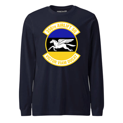 Mach2 Squadron Upload | 356TH AIRLIFT SQUADRON | Long Sleeve | Navy | MACH-LONG-SLEEVE-FRONT-NAVY.jpg