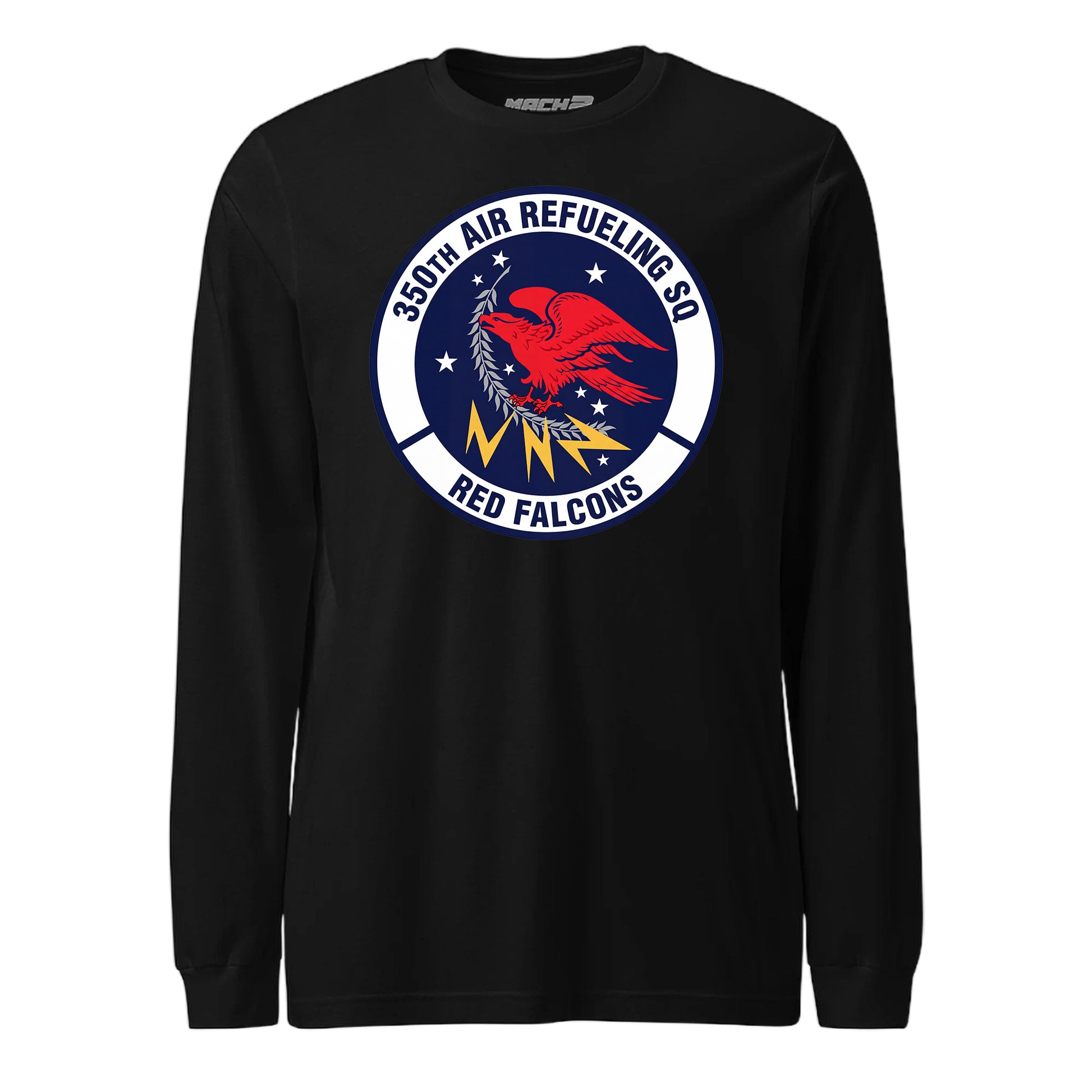 Mach2 Squadron Upload | 350TH AIR REFUELING SQUADRON | Long Sleeve | Black | MACH-LONG-SLEEVE-FRONT-BLACK.jpg
