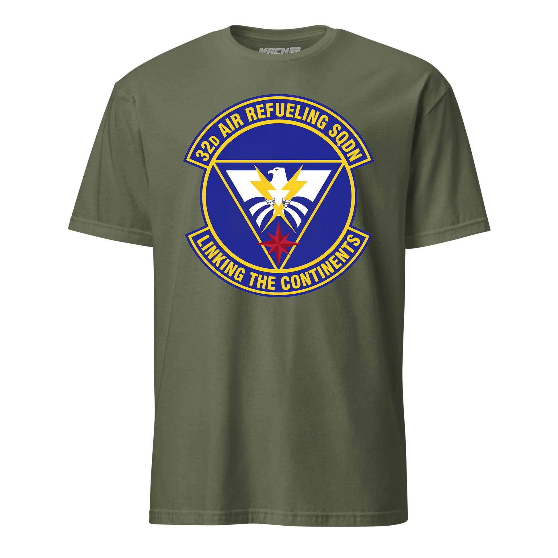 Mach2 Squadron Upload | 32ND AIR REFUELING SQUADRON | T-Shirt | OD Green | MACH-SHORT-SLEEVE-FRONT-OD.jpg