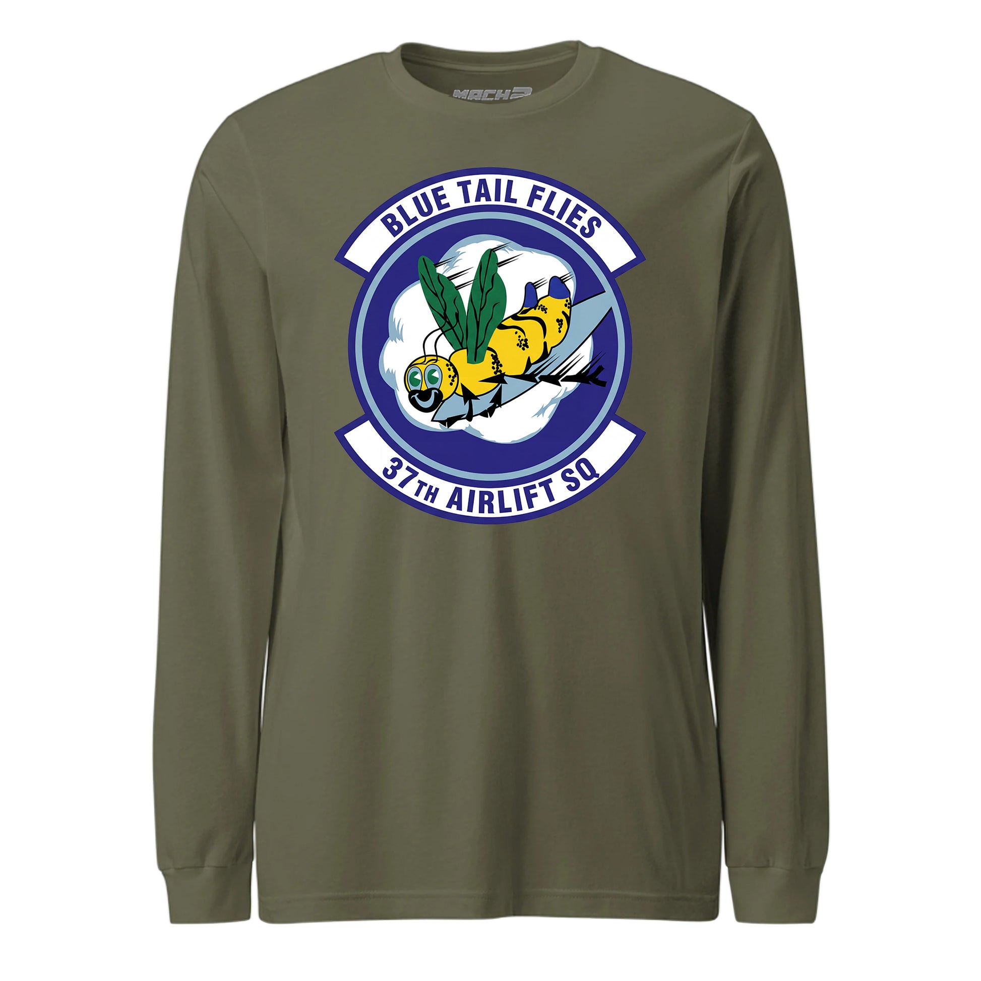 Mach2 Squadron Upload | 37TH AIRLIFT SQUADRON | Long Sleeve | OD Green | MACH-LONG-SLEEVE-FRONT-OD.jpg
