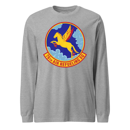 Mach2 Squadron Upload | 76TH AIR REFUELING SQUADRON | Long Sleeve | Heather Grey | MACH-LONG-SLEEVE-FRONT-GREY.jpg