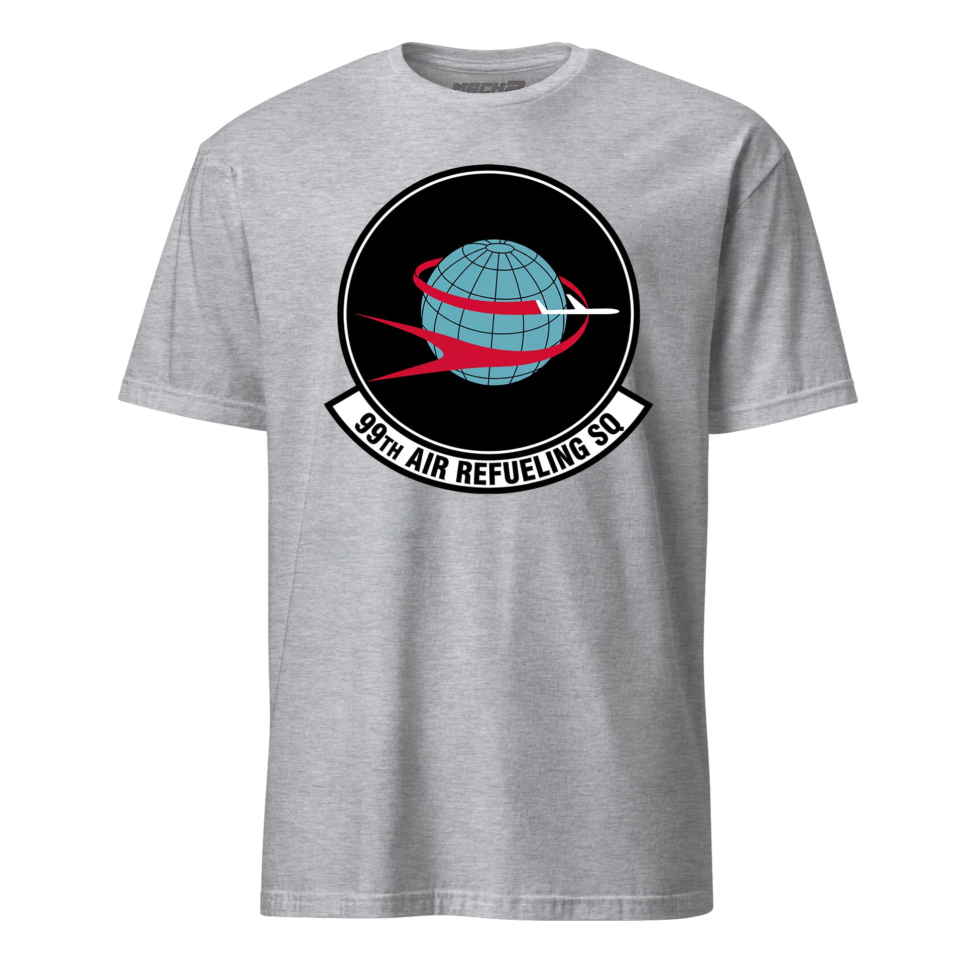 Mach2 Squadron Upload | 99TH AIR REFUELING SQUADRON | T-Shirt | Heather Grey | MACH-SHORT-SLEEVE-FRONT-GREY.jpg