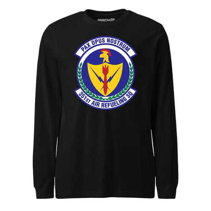 Mach2 Squadron Upload | 351ST AIR REFUELING SQUADRON | Long Sleeve | Black | MACH-LONG-SLEEVE-FRONT-BLACK.jpg