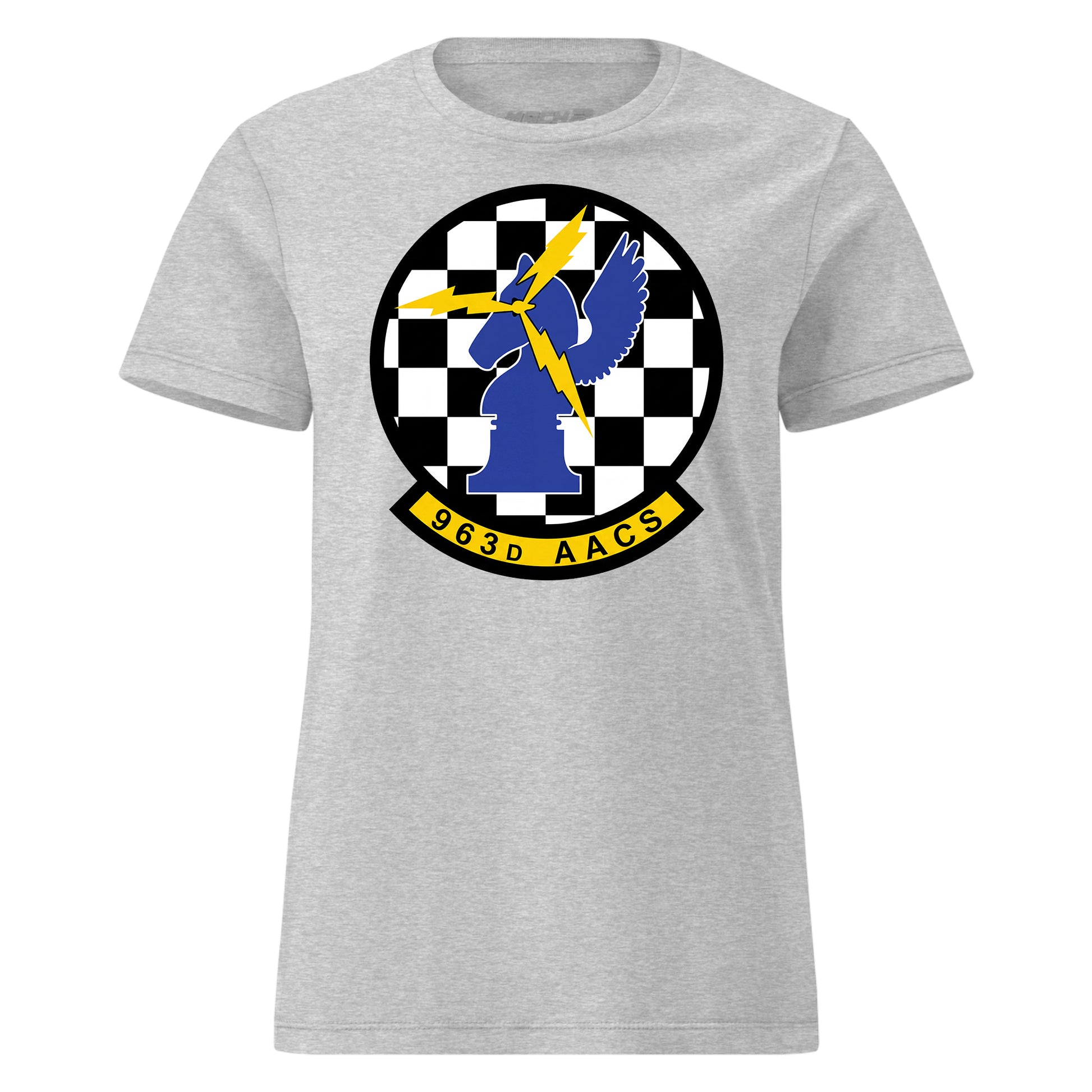 Mach2 Squadron Upload | 963RD AIRBORNE AIR CONTROL SQUADRON | Womens | Heather Grey | MACH-WOMENS-FRONT-GREY.jpg