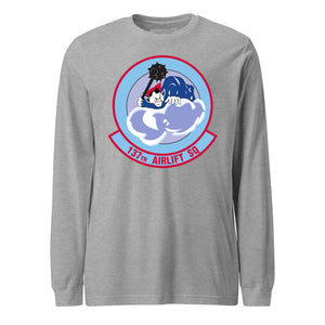 Mach2 Squadron Upload | 137TH AIRLIFT SQUADRON | Long Sleeve | Heather Grey | MACH-LONG-SLEEVE-FRONT-GREY.jpg