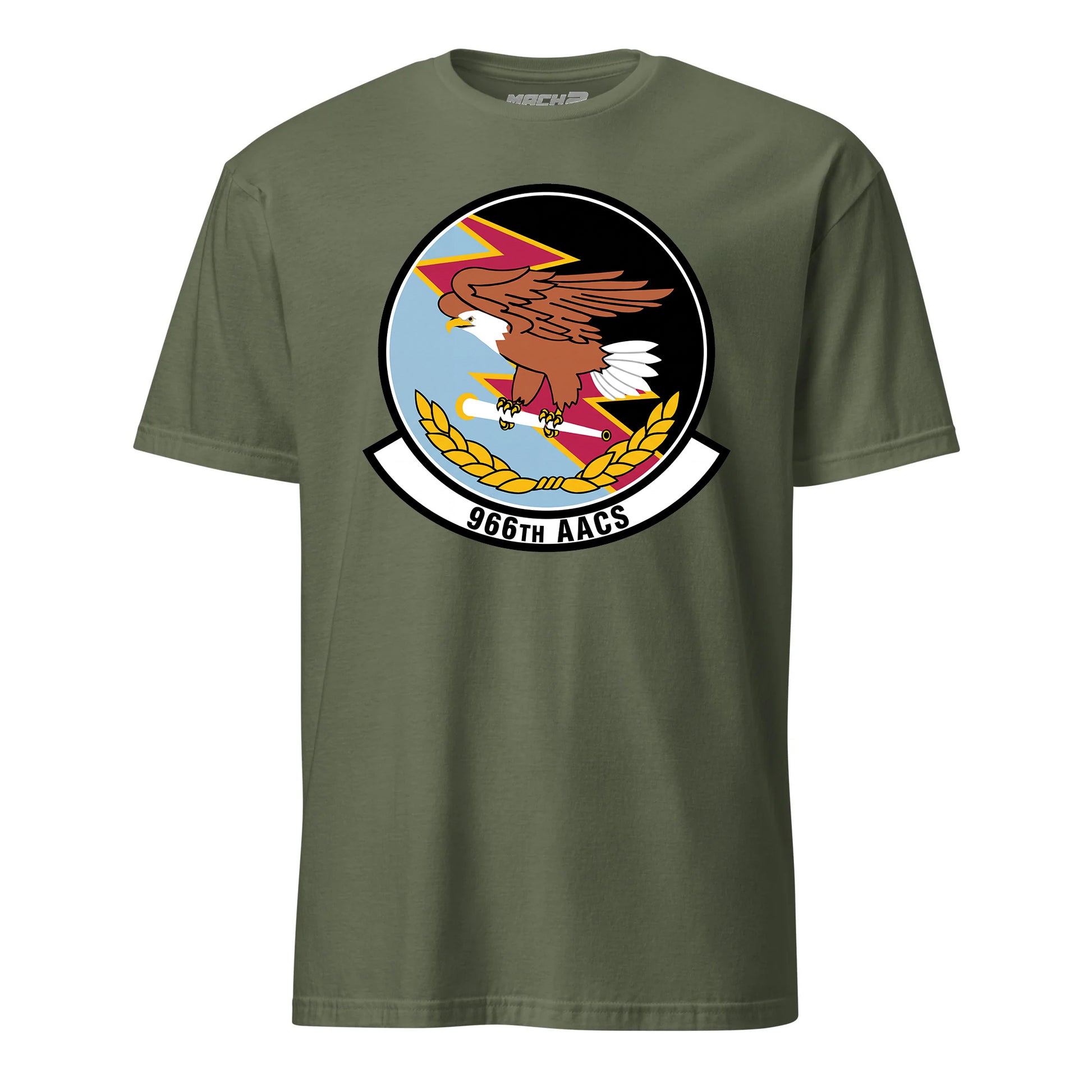 Mach2 Squadron Upload | 966TH AIRBORNE AIR CONTROL SQUADRON | T-Shirt | OD Green | MACH-SHORT-SLEEVE-FRONT-OD.jpg