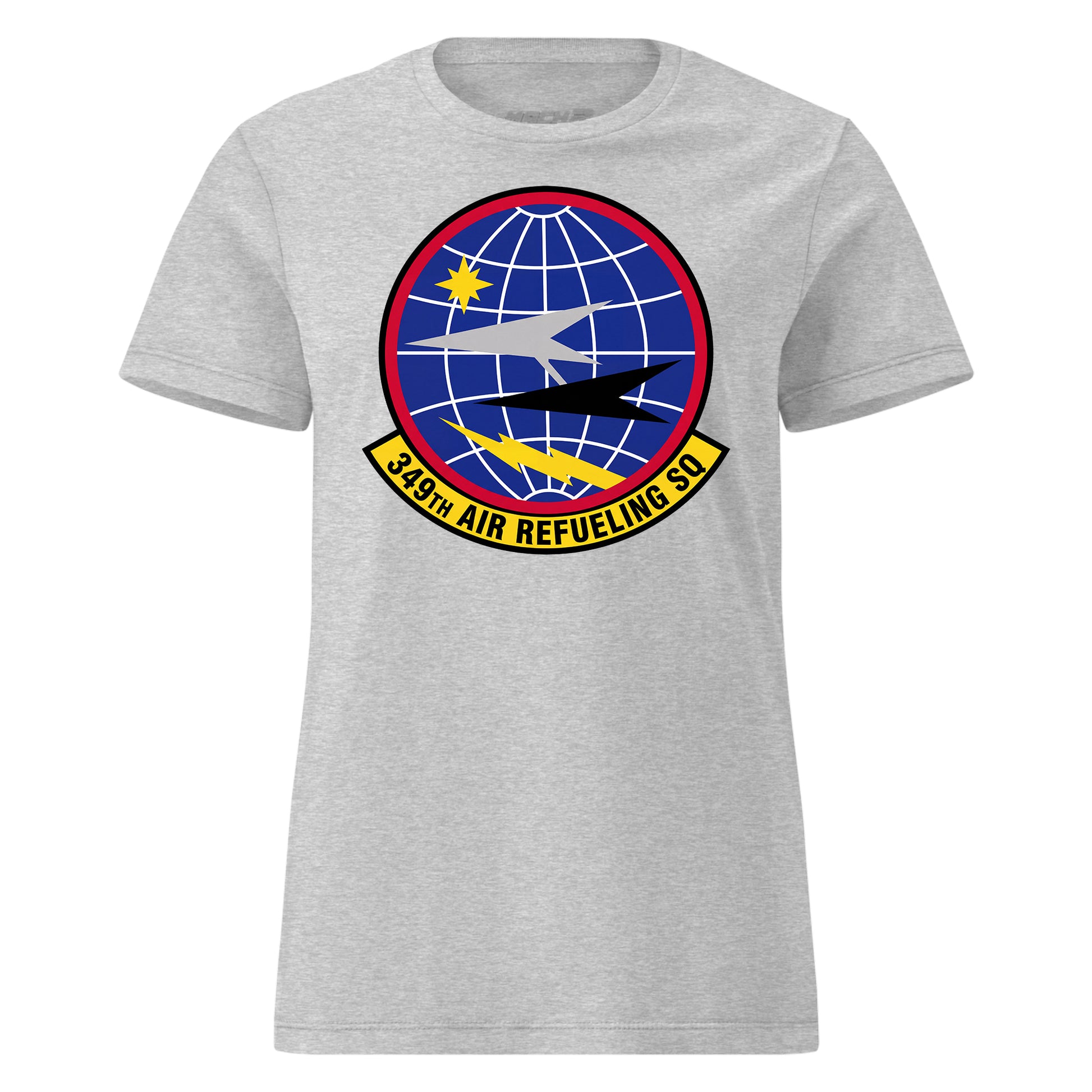 Mach2 Squadron Upload | 349TH AIR REFUELING SQUADRON | Womens | Heather Grey | MACH-WOMENS-FRONT-GREY.jpg
