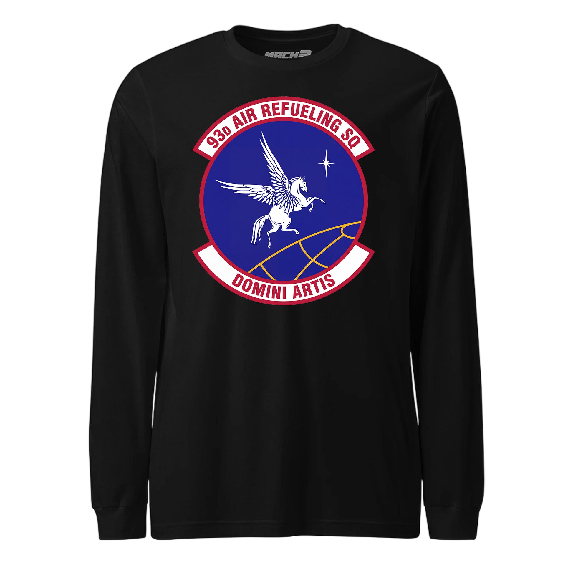 Mach2 Squadron Upload | 93RD AIR REFUELING SQUADRON | Long Sleeve | Black | MACH-LONG-SLEEVE-FRONT-BLACK.jpg