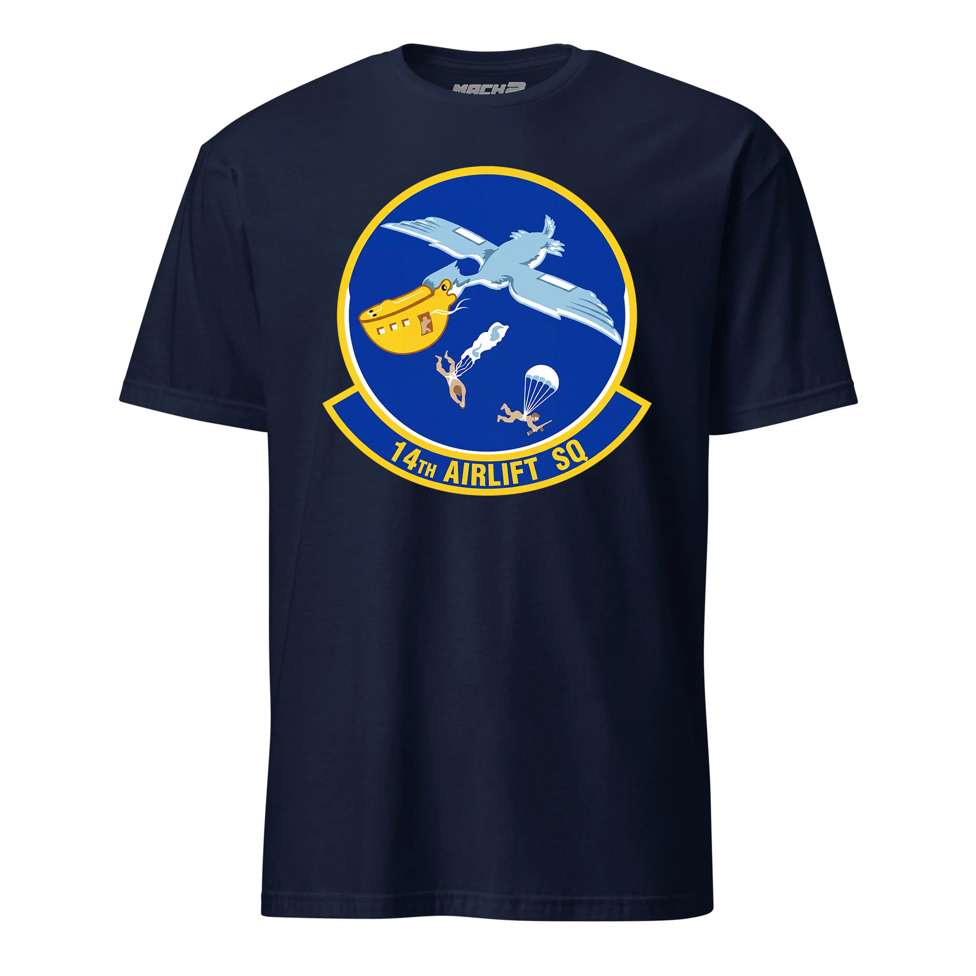 Mach2 Squadron Upload | 14TH AIRLIFT SQUADRON | T-Shirt | Navy | MACH-SHORT-SLEEVE-FRONT-NAVY.jpg