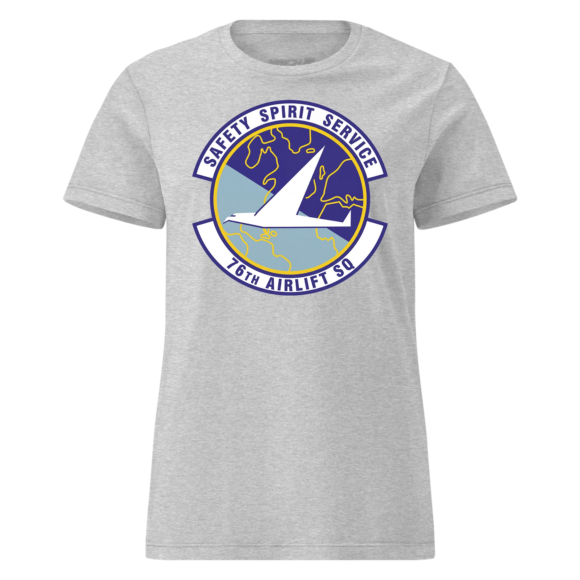 Mach2 Squadron Upload | 76TH AIRLIFT SQUADRON | Womens | Heather Grey | MACH-WOMENS-FRONT-GREY.jpg