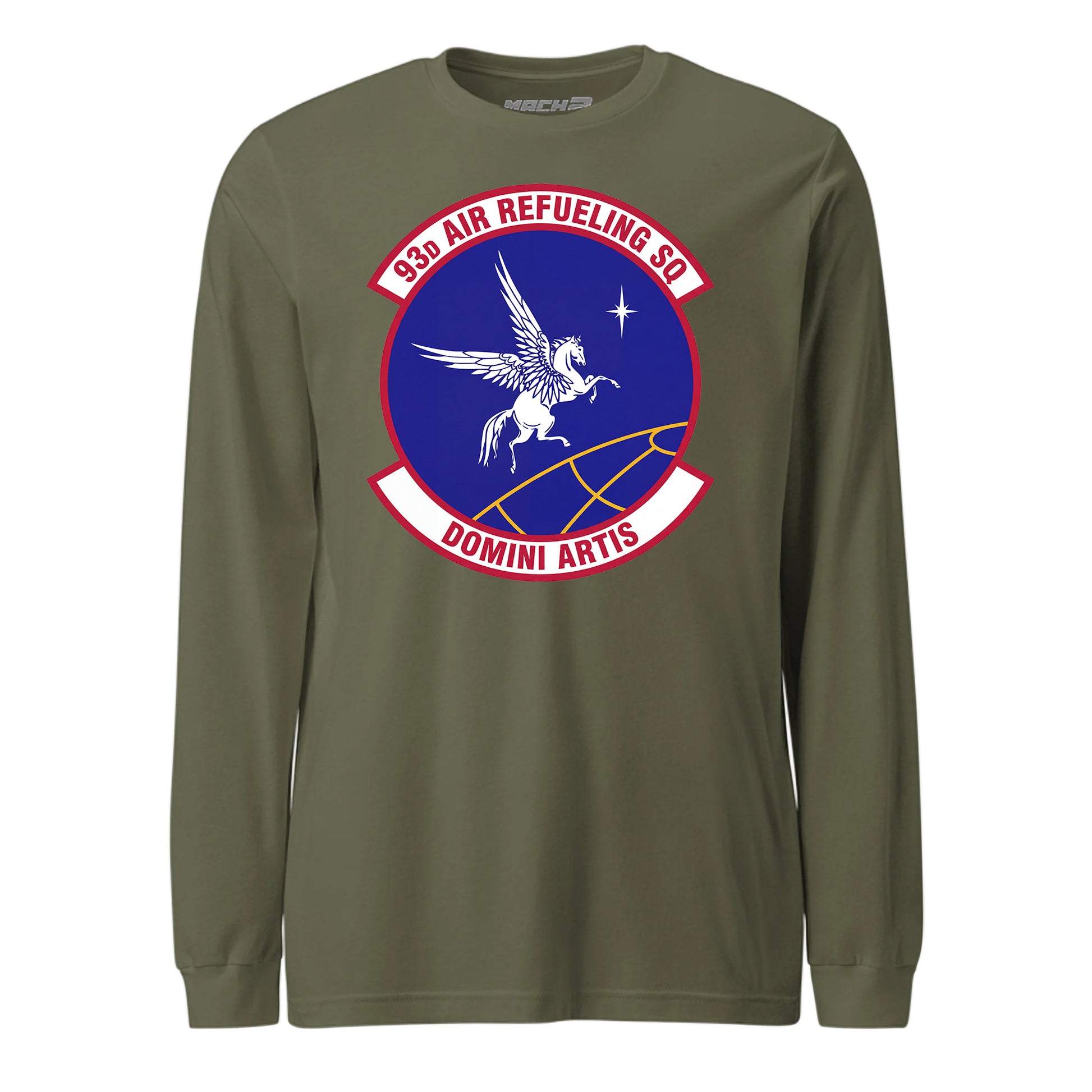 Mach2 Squadron Upload | 93RD AIR REFUELING SQUADRON | Long Sleeve | OD Green | MACH-LONG-SLEEVE-FRONT-OD.jpg