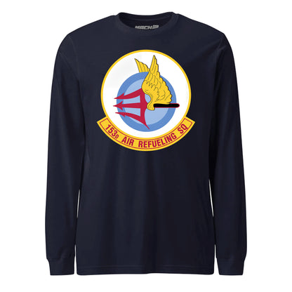 Mach2 Squadron Upload | 153RD AIR REFUELING SQUADRON | Long Sleeve | Navy | MACH-LONG-SLEEVE-FRONT-NAVY.jpg