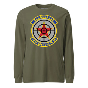 64th Aggressor Squadron long sleeve T-shirt in OD Green
