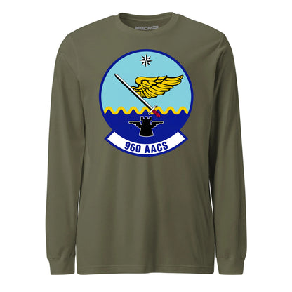 Mach2 Squadron Upload | 960TH AIRBORNE AIR CONTROL SQUADRON | Long Sleeve | OD Green | MACH-LONG-SLEEVE-FRONT-OD.jpg