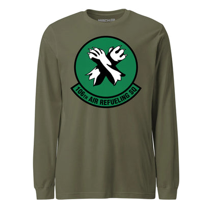 Mach2 Squadron Upload | 106TH AIR REFUELING SQUADRON | Long Sleeve | OD Green | MACH-LONG-SLEEVE-FRONT-OD.jpg