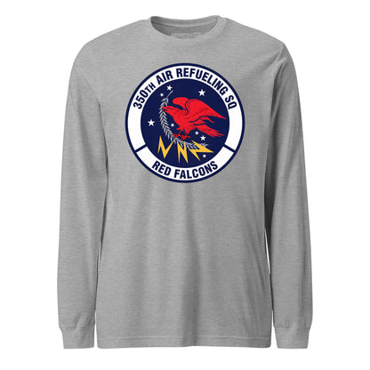 Mach2 Squadron Upload | 350TH AIR REFUELING SQUADRON | Long Sleeve | Heather Grey | MACH-LONG-SLEEVE-FRONT-GREY.jpg
