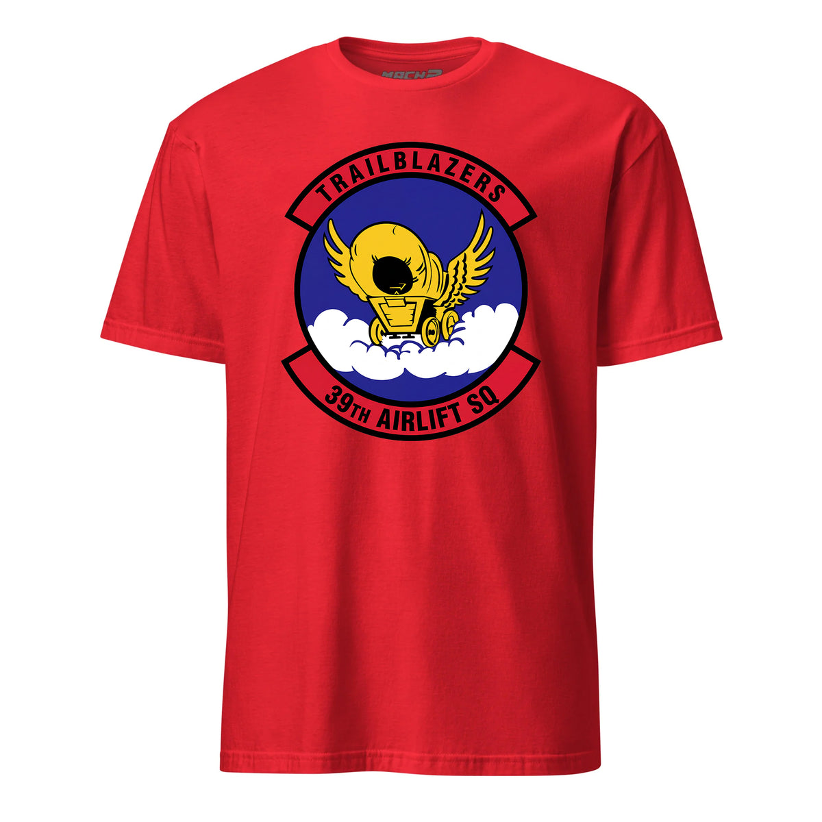 Mach2 Squadron Upload | 39TH AIRLIFT SQUADRON | T-Shirt | Red | MACH-SHORT-SLEEVE-FRONT-RED.jpg
