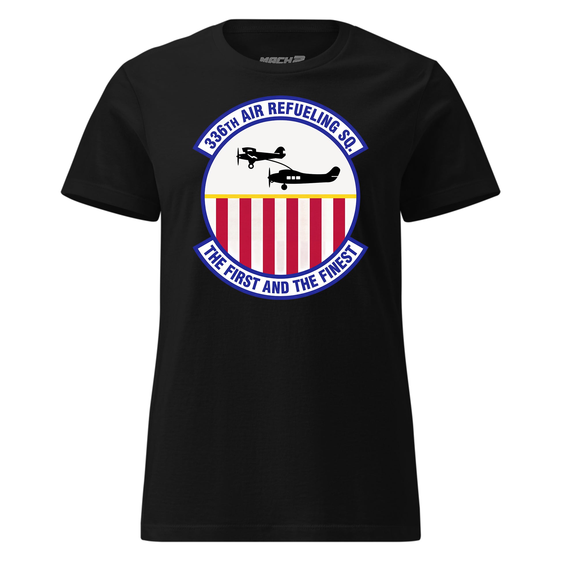Mach2 Squadron Upload | 336TH AIR REFUELING SQUADRON | Womens | Black | MACH-WOMENS-FRONT-BLACK.jpg