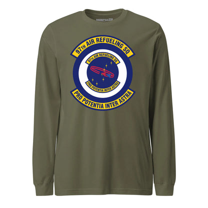 Mach2 Squadron Upload | 97TH AIR REFUELING SQUADRON | Long Sleeve | OD Green | MACH-LONG-SLEEVE-FRONT-OD.jpg