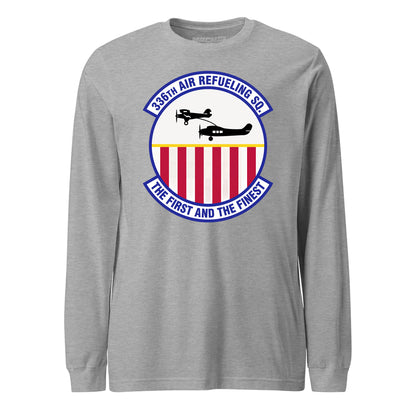 Mach2 Squadron Upload | 336TH AIR REFUELING SQUADRON | Long Sleeve | Heather Grey | MACH-LONG-SLEEVE-FRONT-GREY.jpg