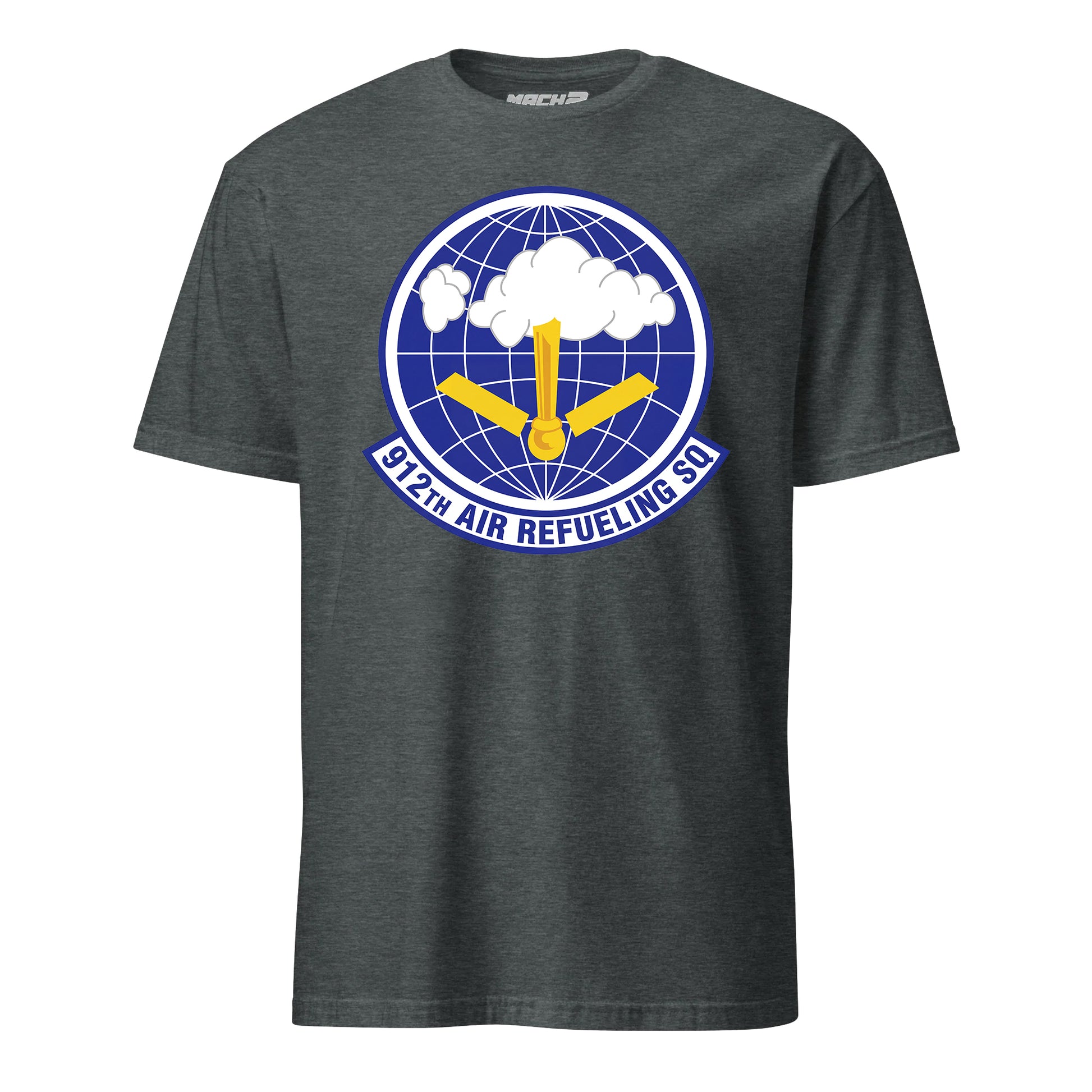 Mach2 Squadron Upload | 912TH AIR REFUELING SQUADRON | T-Shirt | Charcoal Heather | MACH-SHORT-SLEEVE-FRONT-CHARCOAL.jpg