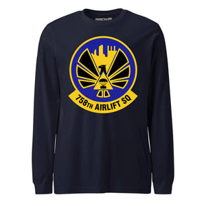 Mach2 Squadron Upload | 758TH AIRLIFT SQUADRON | Long Sleeve | Navy | MACH-LONG-SLEEVE-FRONT-NAVY.jpg