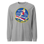 Mach2 Squadron Upload | 155TH AIRLIFT SQUADRON | Long Sleeve | Heather Grey | MACH-LONG-SLEEVE-FRONT-GREY.jpg