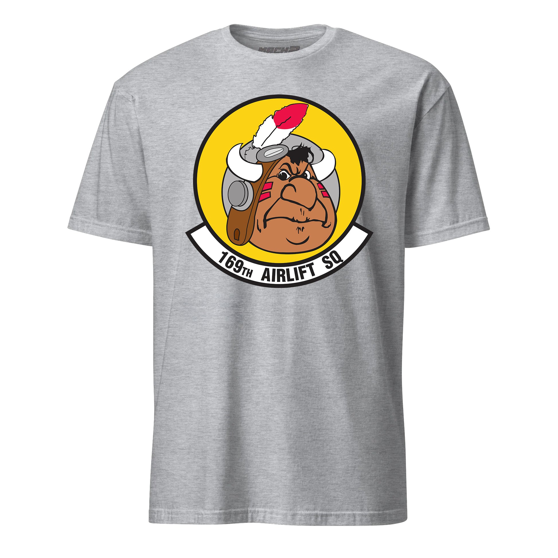 Mach2 Squadron Upload | 169TH AIRLIFT SQUADRON | T-Shirt | Heather Grey | MACH-SHORT-SLEEVE-FRONT-GREY.jpg