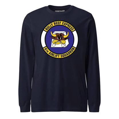 Mach2 Squadron Upload | 6TH AIRLIFT SQUADRON | Long Sleeve | Navy | MACH-LONG-SLEEVE-FRONT-NAVY.jpg