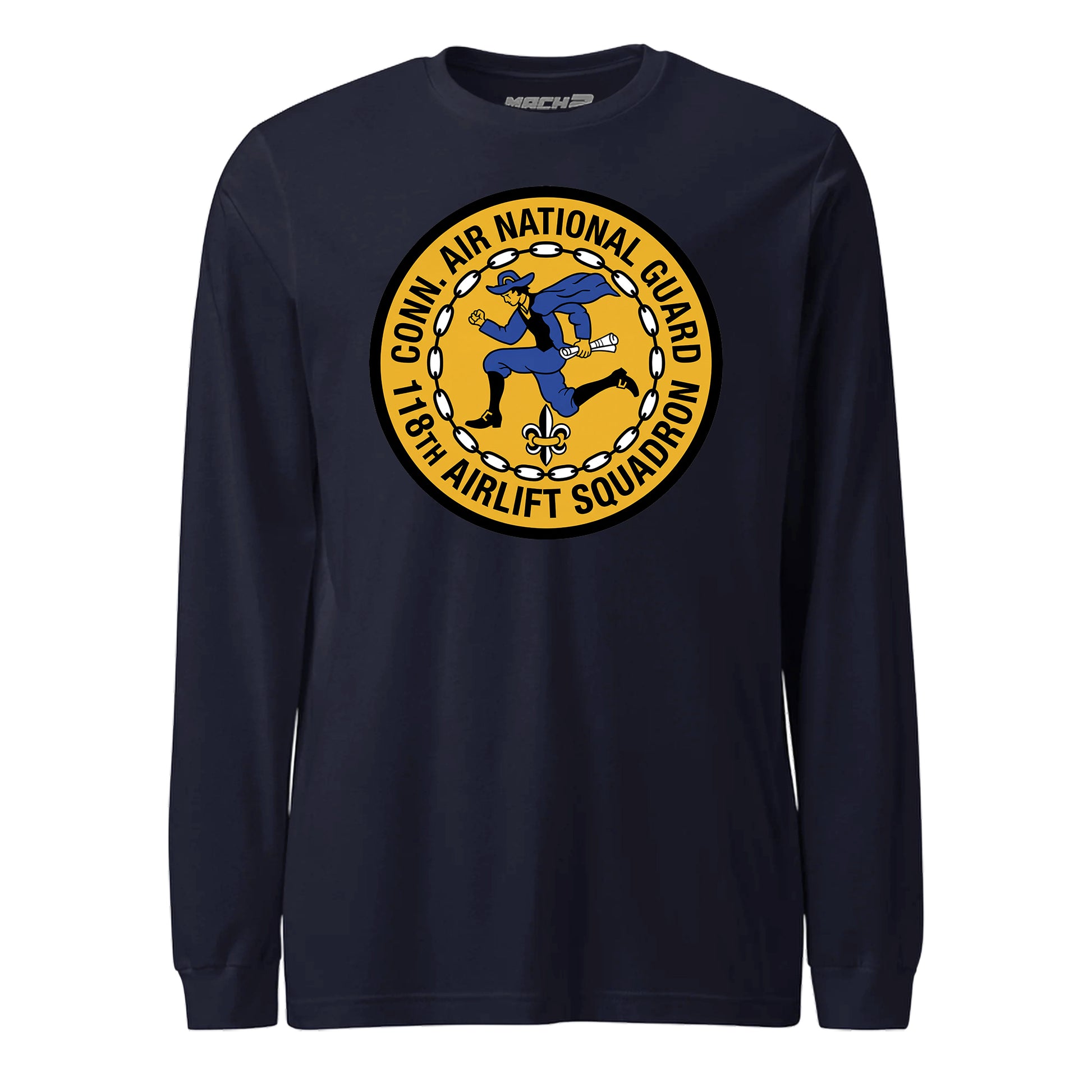 Mach2 Squadron Upload | 118TH AIRLIFT SQUADRON | Long Sleeve | Navy | MACH-LONG-SLEEVE-FRONT-NAVY.jpg