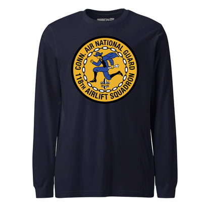 Mach2 Squadron Upload | 118TH AIRLIFT SQUADRON | Long Sleeve | Navy | MACH-LONG-SLEEVE-FRONT-NAVY.jpg
